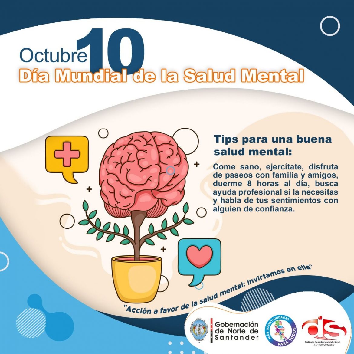 Campaña Día mundial de la salud mental Instituto Departamental de Salud