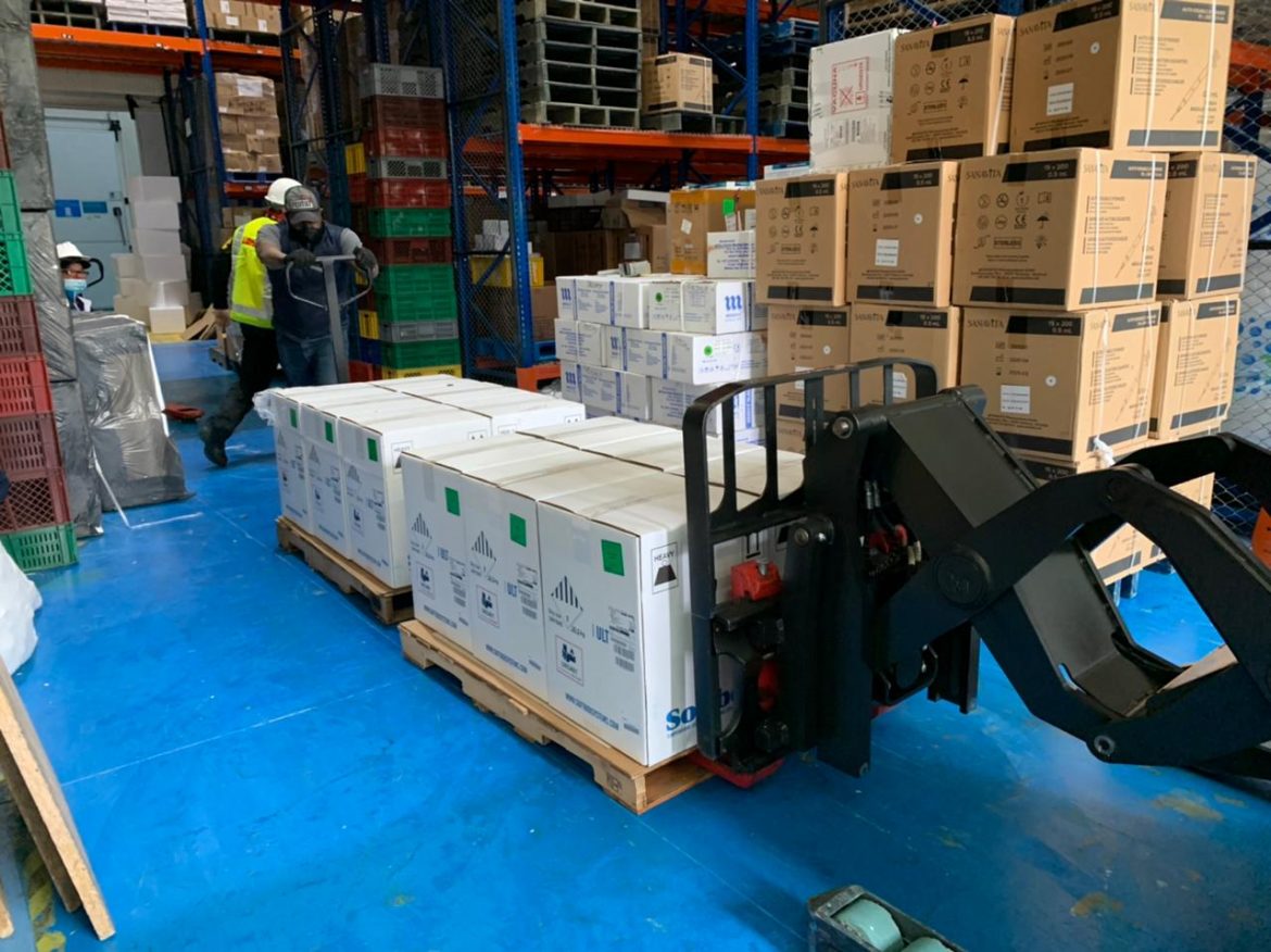 Colombia recibió 443.430 dosis del laboratorio Pfizer